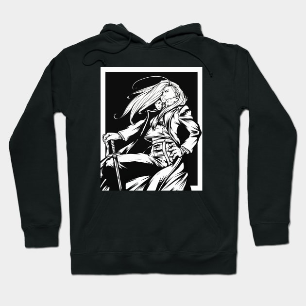 FMAB - Olivier Mira Armstrong Manga Style Hoodie by Verethor